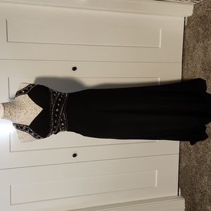 Morgan & Co Black Beaded Dress, Size: 3/4, Worn Once